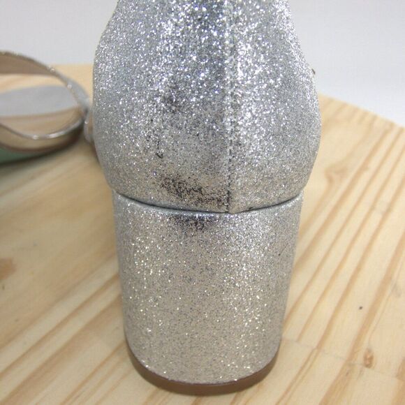 Betsey Johnson Silver Glitter Heels - Picture 10 of 10